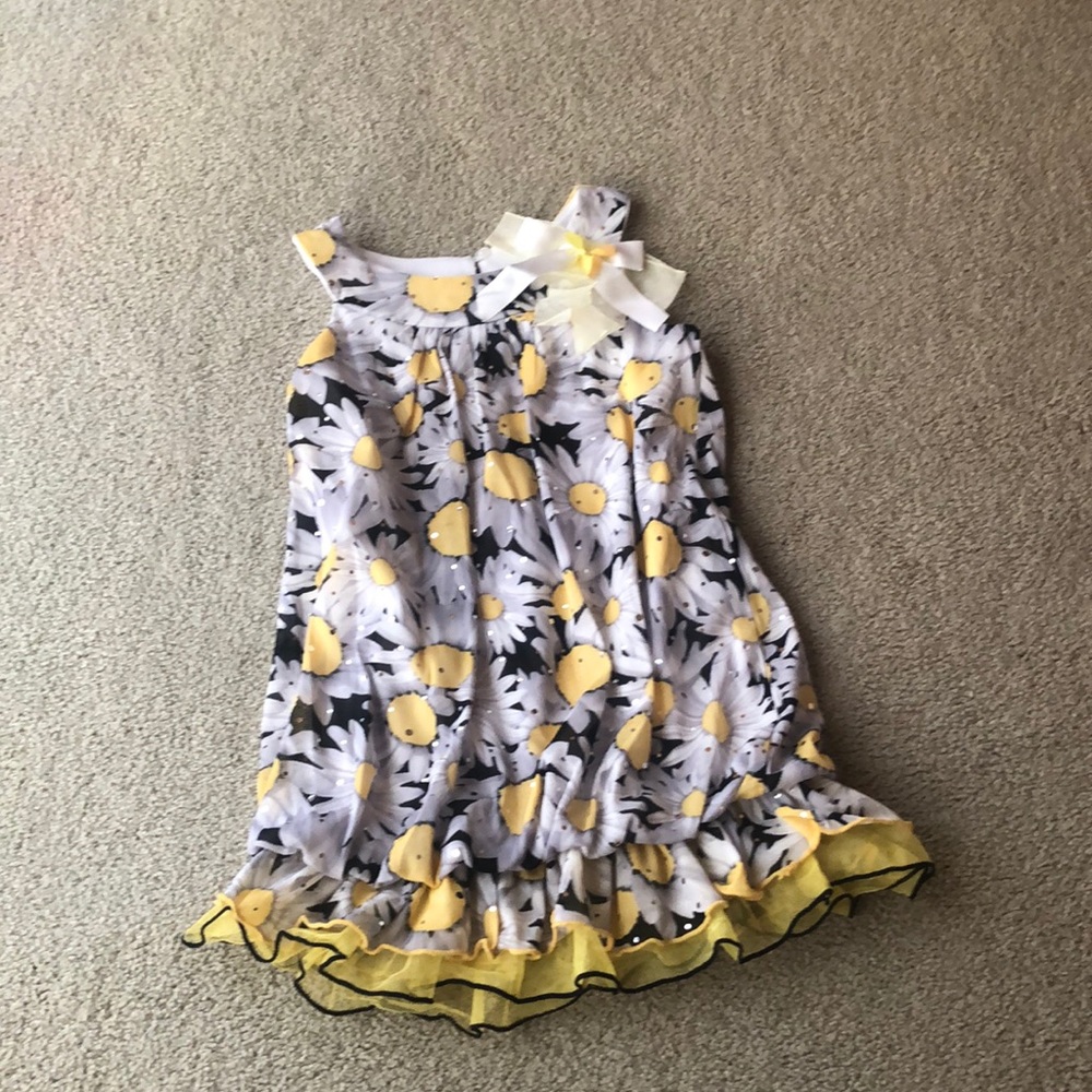 Iris & ivy yellow flower dress